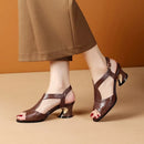 Sandália Caprina Ortopédica Salto 4cm- Conforto e Elegância