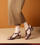 Sandália Caprina Ortopédica Salto 4cm- Conforto e Elegância