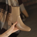 Bota Feminina Ortopédica Dallas Western Couro Cano Curto com Malha Salto 4cm/ Para Mulheres que Brilham