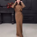 Conjunto Antonella Vestido + Camisa Manga Longa / Perfeito para Qualquer Momento