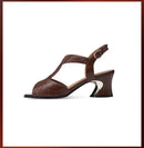 Sandália Caprina Ortopédica Salto 4cm- Conforto e Elegância