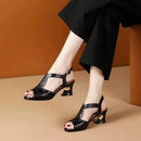 Sandália Caprina Ortopédica Salto 4cm- Conforto e Elegância