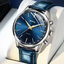 Relógio Masculino WKLuxury Pulseira Couro à Prova d'água / Para Homens Elegantes e Exclusivos