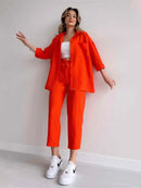 Conjunto Elisa Calça + Camisa Manga Longa / Perfeito para Qualquer Momento