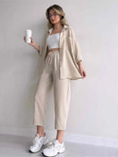 Conjunto Elisa Calça + Camisa Manga Longa / Perfeito para Qualquer Momento