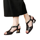 Sandália Caprina Ortopédica Salto 4cm- Conforto e Elegância